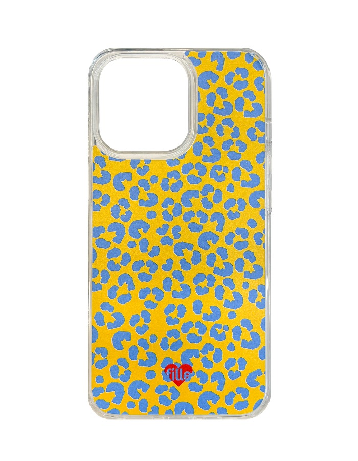 fille) 젤하드 Flower iPhone Case - Yellow &amp; Blue